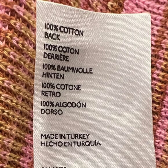 NEW Free People Boho Tie-Front Ribbed Crop Top in Pink, Multi Colour- Size XS - Picture 14 of 15